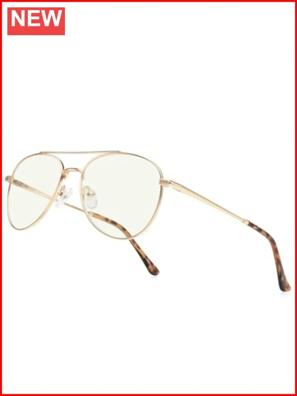 Aviator Blue Light Blocking Reading Glasses Spring Temple Metal Frame